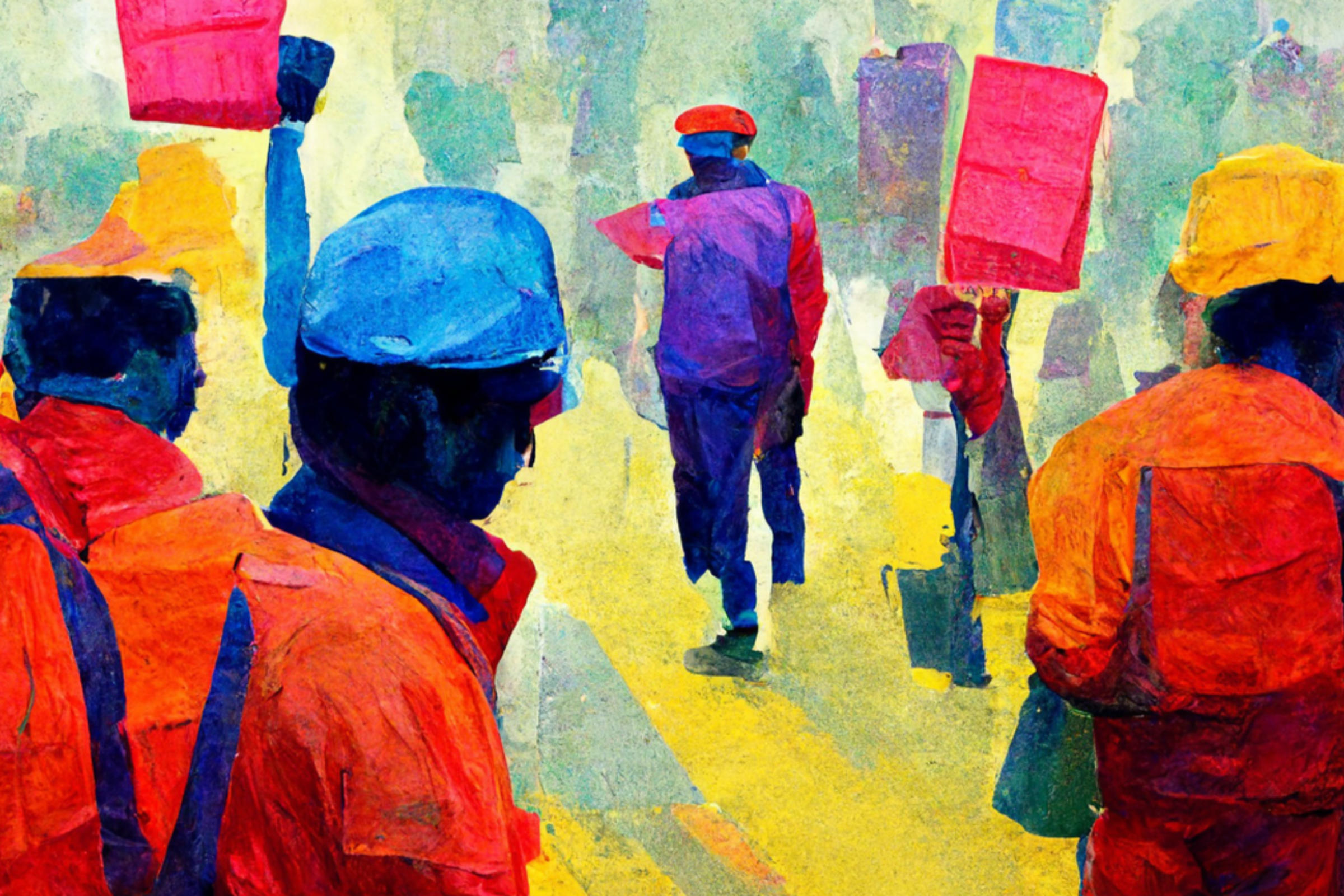 Zeichnung eines deprimierten Areiters in einer Traube von Menschen. Symolbild für den Wohlstandsbericht und die Steuerlücke in Österreich.