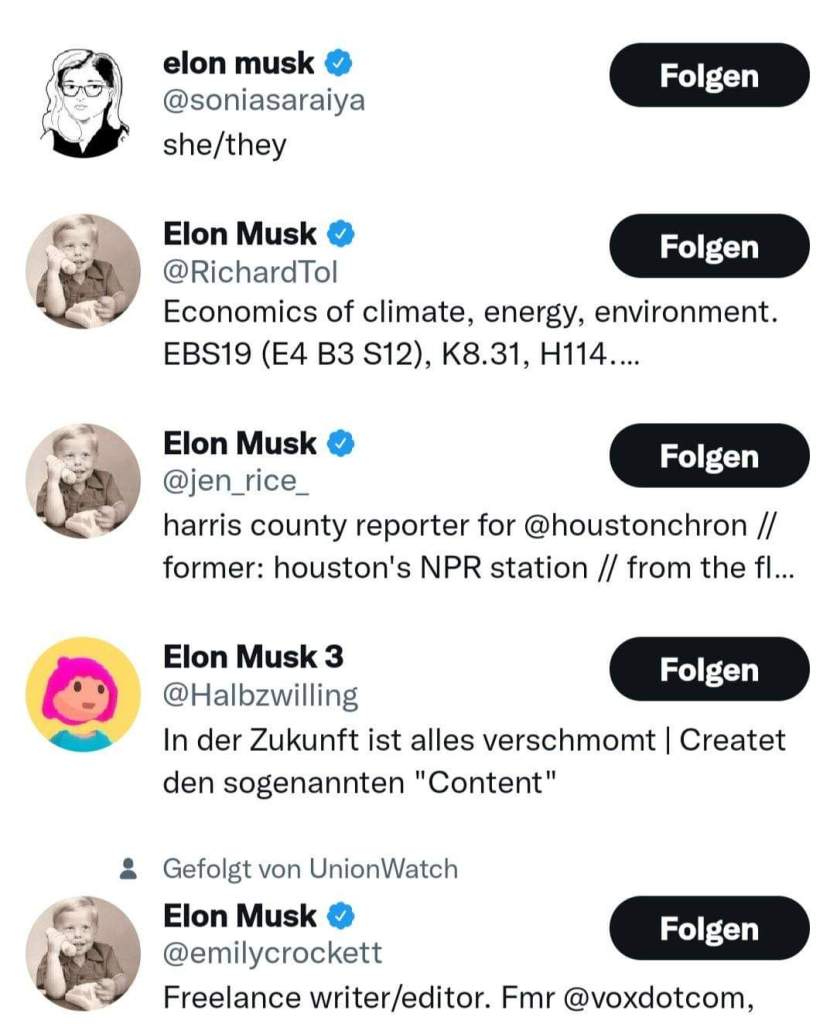 Witzige Tweets von verifizierten Accounts auf Twitter, nachdem Elon Musk das Unternehmen gekauft hat.